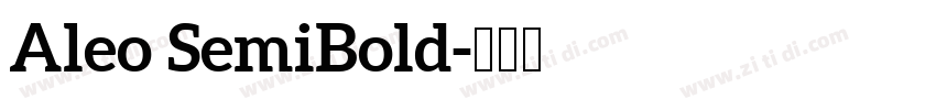 Aleo SemiBold字体转换